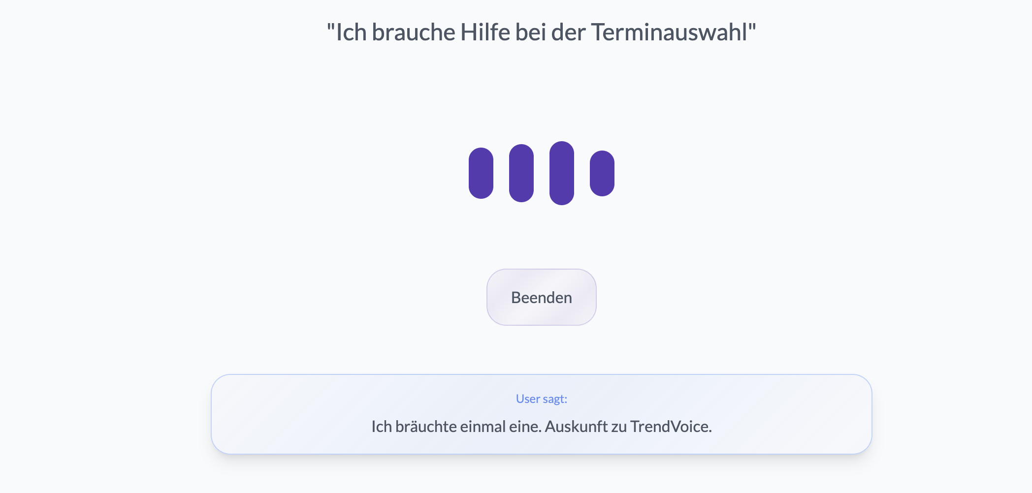 Voice Agent Webcall-Test im Browser